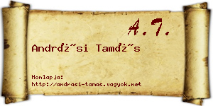 Andrási Tamás névjegykártya