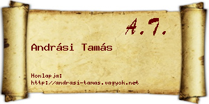 Andrási Tamás névjegykártya